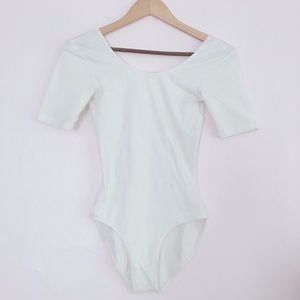 American Apparel Short Sleeve Scoop Back Bodysuit